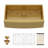 33" L x 21" W Farmhouse Gold Kitchen Sink 16 Gauge Stainless Steel Kitchen Sink Apron Front Sink
