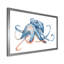 Pieuvre bleue sur blanc - reproduction sur toile-67236587-67236578