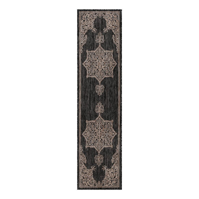 Cowgill Oriental Beige/Black Area Rug