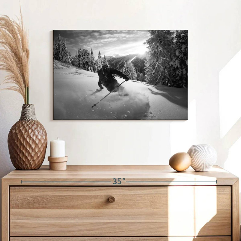 Sireci Snow Skiing, 16" H x 24" W