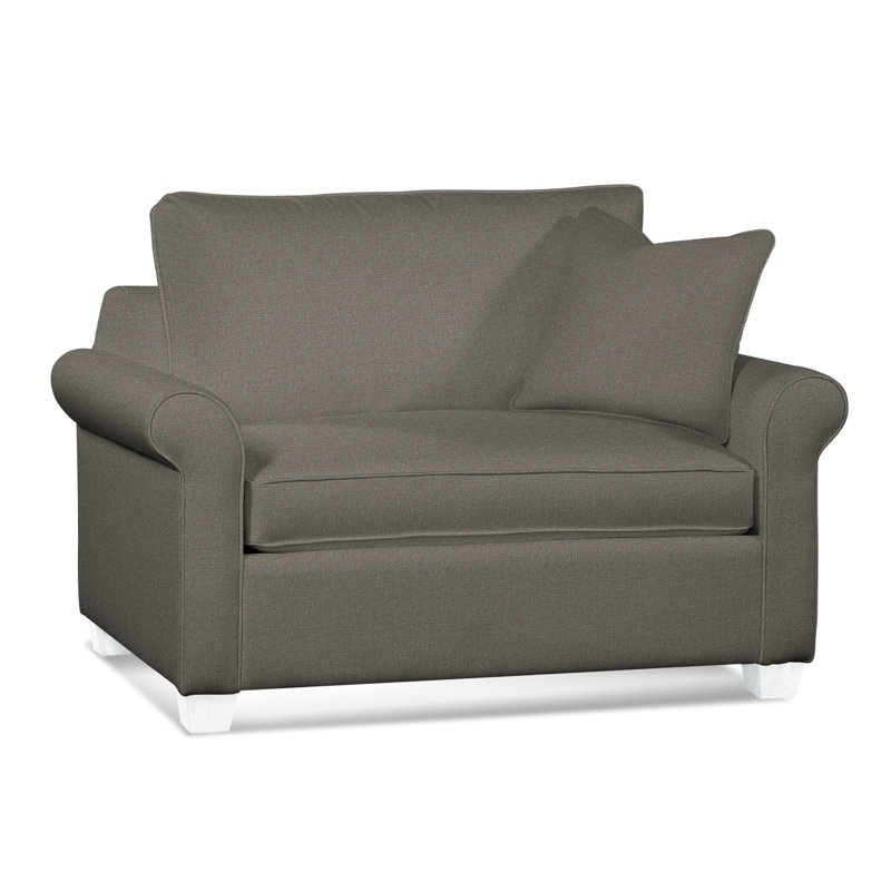 Park Lane Sleeper Sofa, Frost White Finish, Innerspring Mattress, Gray Sugar Performance; 0863-84