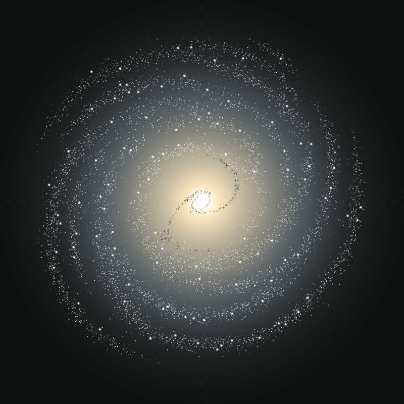Galaxy by Nataniil - Wrapped Canvas Print, 30cm H x 30cm W