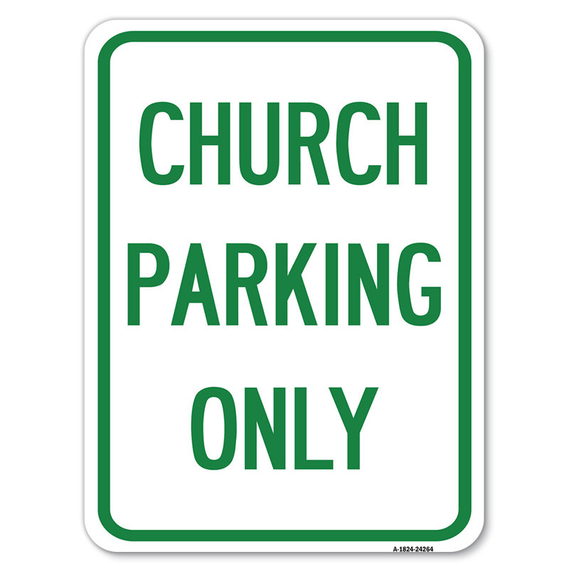 Church Church Only / 24264, H 24 po x l 18 po x p 1 po