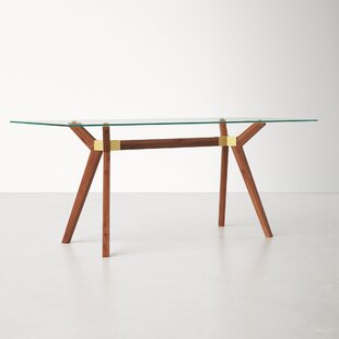 Lamvia Contemporary 2 Tier Glass Top Desk Dark Walnut - Saracina Home