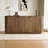 Wooden Entryway Table with Vertical Striped pattern