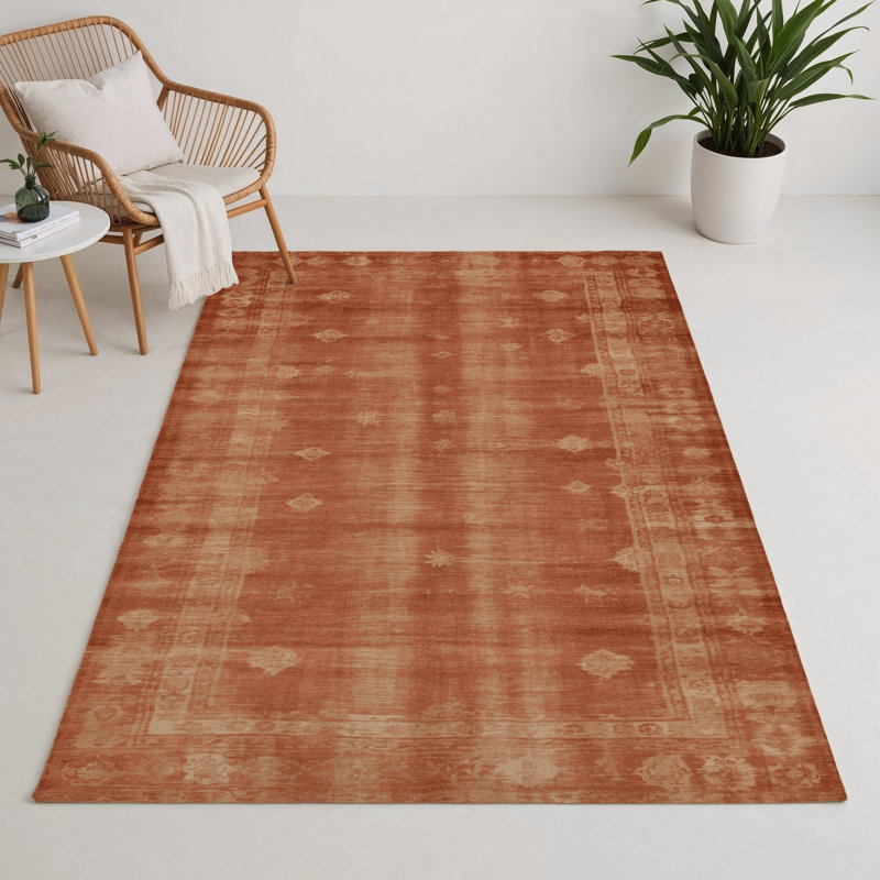 Tapis intérieur et extérieur rose surteint, Rectangle 5 pi x 7 pi