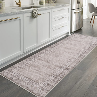 Tapis rétro à bord vieilli avec envers antidérapant