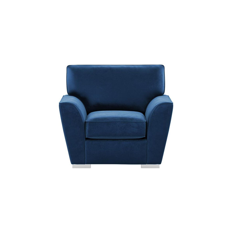 Upholstered Armchair, Blue