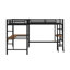 Lit mezzanine simple en métal avec 2 bureaux intégrés