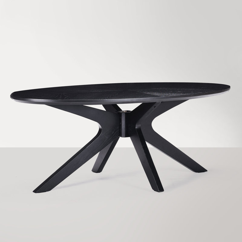 Berglind Solid Wood Single Coffee Table, Black