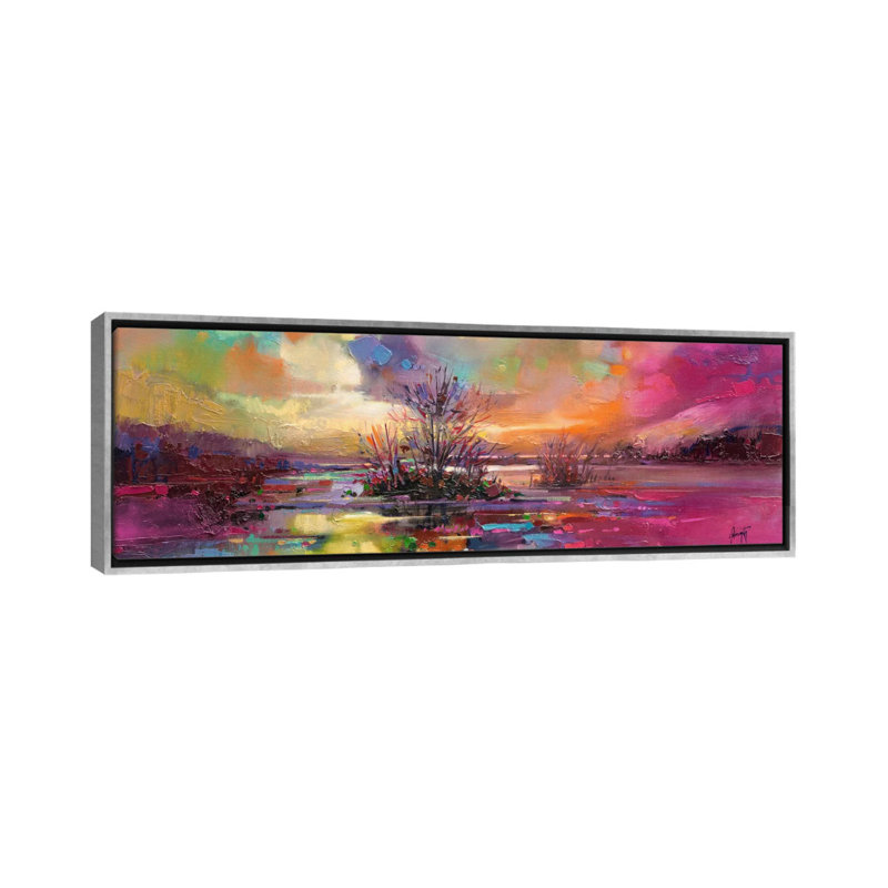 " Loch Fyne Colour " by Scott Naismith Painting Print, Silver Framed Canvas, 20" H x 60" W x 1.5" D, No Mat