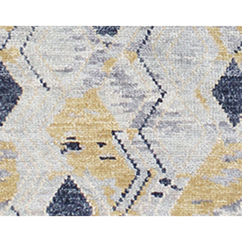 Wool Geometric Area Rug in Gold, Rectangle 12' x 15'