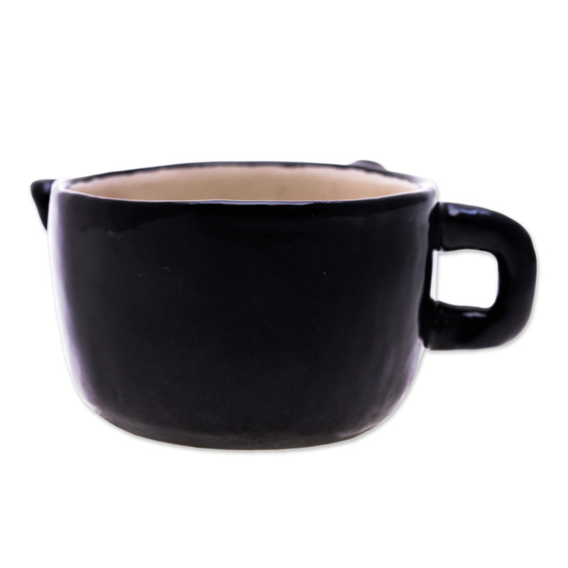 Trinx Handmade Black Cat Demitasse Ceramic Espresso Cup
