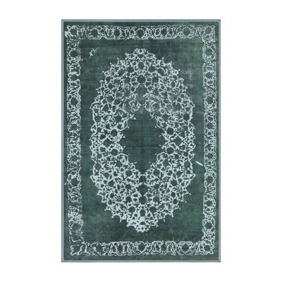Tapis vert de style oriental