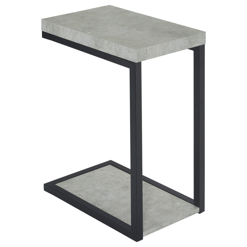 Canarsie C-shaped Accent Table, Cement