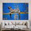 Art mural léopard d'inspiration urbaine dans un style abstrait Street Art sur toile de coton pour une décoration intérieure contemporaine
