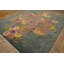 Tapis art déco chinois artistique à motif floral sarcelle