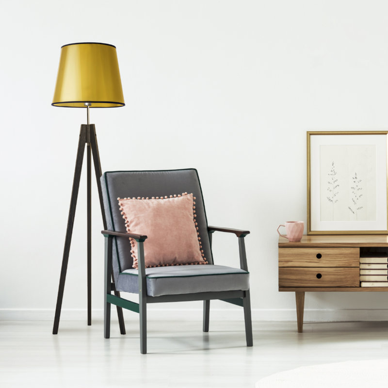 Wolcott 149cm Tripod Floor Lamp, Gold