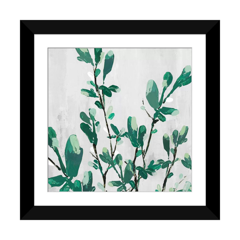 «The Branch I», reproduction sur toile, Papier beaux-arts encadré noir, H 24 po x l 24 po x P 1 po, Blanc