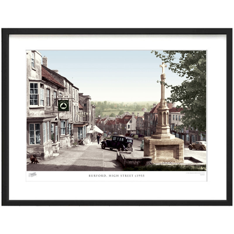 Burford, High Street C1955 by Francis Frith - Single Picture Frame Print, 40cm H x 50cm W x 2.3cm D