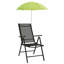  Chaise de camping parasol standard en acier vert pliable