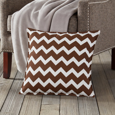 Coussin en coton à chevrons