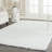 Assar Handmade Shag White Area Rug -2134374757