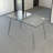 Glass Dining Table, Modern Rectangular Table With Tempered Glass Tabletop & Sliver Metal Legs, Simplistic Kitchen Table, Versatile Table For Home Office (0 Damage)
