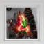 Décoration de fenêtre de Noël 17 "bougie holographique éclairée