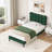 Aadi Upholstered Headboard, Platform Bed with Strong Wooden Slats Support, Two Bed Forms Design-708114337-708114367