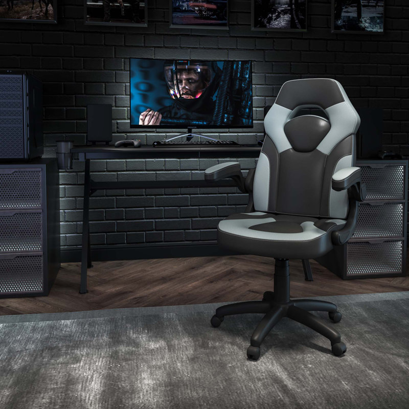 Fauteuil de jeu à dossier haut Ariquer, Gris