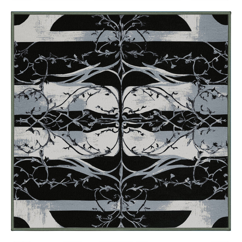 Silver Eclipse Rug, Square 5'