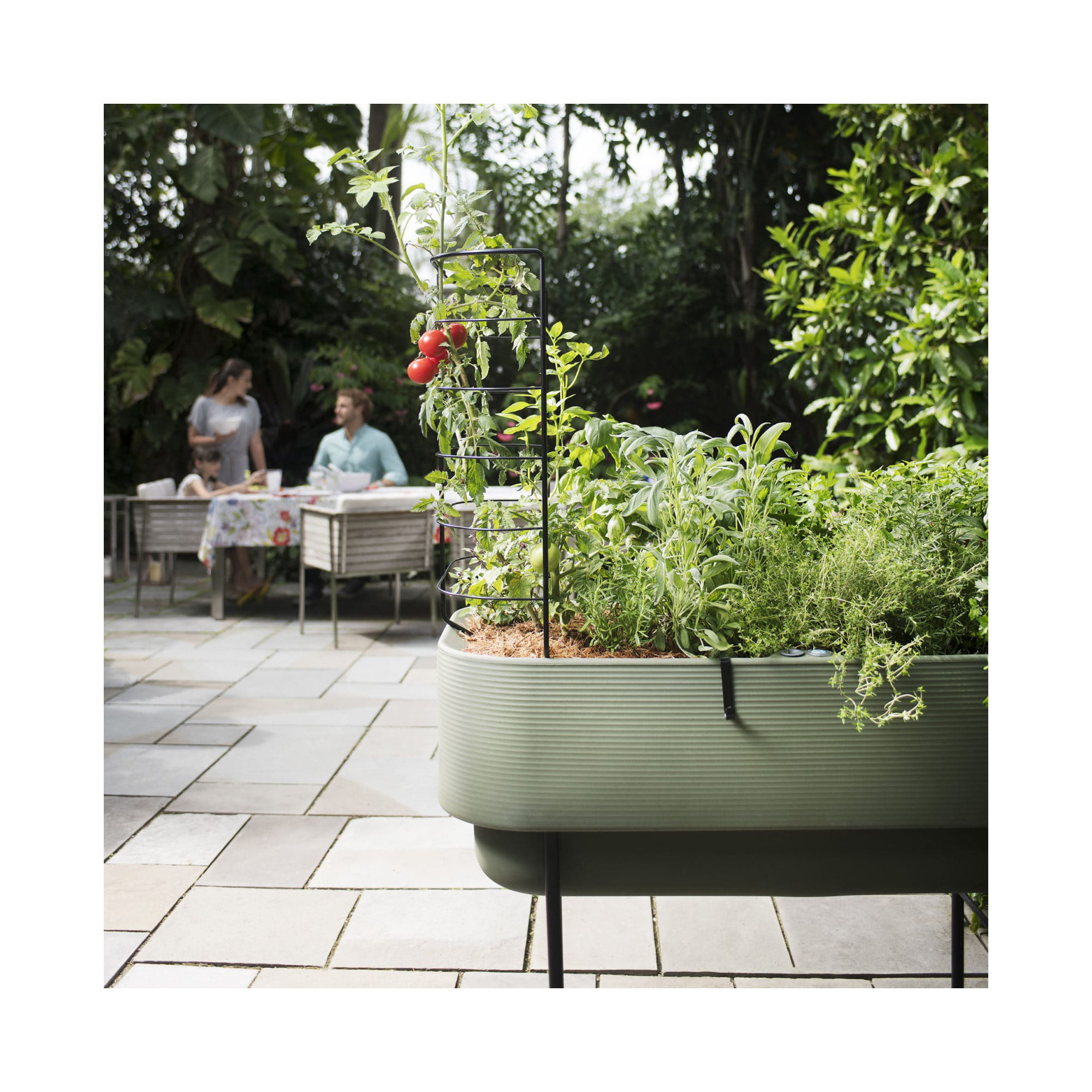 Nest Self Watering Raised Planter Box, Olive, 35.75'' H x 36'' W x 18'' D