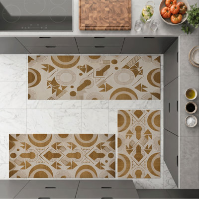 Geometric Art Non-Slip Washable Kitchen Mats