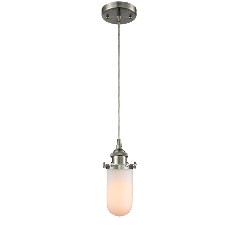 Luminaire suspendu géométrique 1 lumières simple Scotia, Noir mat, Ampoule non incluse, Blanc mat