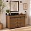 Meuble-lavabo autoportant à une cuve avec porte de grange coulissante et dessus en pierre frittée Kaeron-1442145758-1442145697