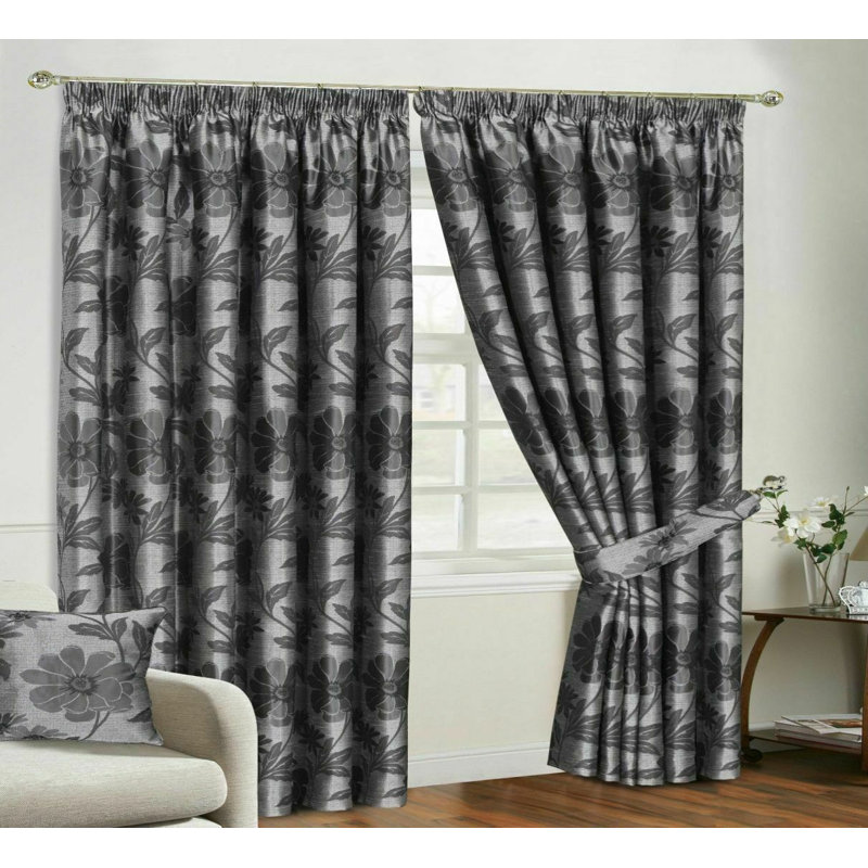 Coverty Cotton Blend Semi Sheer Curtain Pair, 228 W x 274 D cm