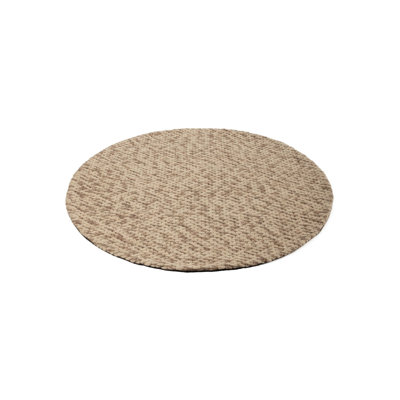 Handcrafted Wool Rug in Light Brown Melange