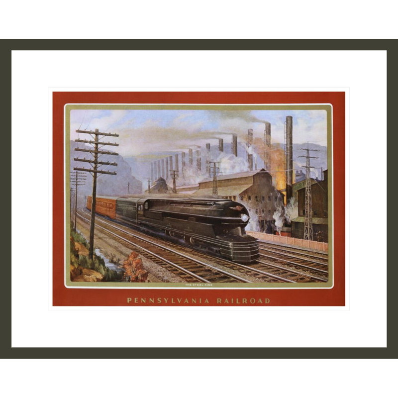 Pennsylvania Railroad the Steel King by Grif Teller -Framed Giclee Print, 17.47" H x 21.75" W