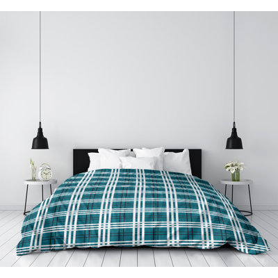 Polyester Plaid Duvet Cover