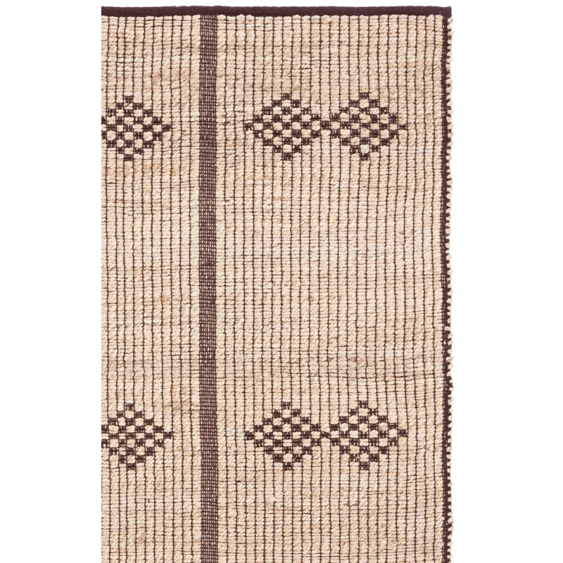 Tapis en fibre de jute tissée à plat Kobei, Rectangle 3 pi x 5 pi