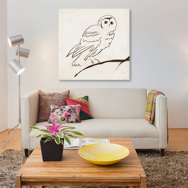 «Owl II», reproduction sur toile, H 12 po x l 12 po x P 1,5 po, Toile tendue, Pas de tapis