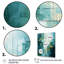 California Sunshine Retro, turquoise abstraite sur toile-600331923-600331931