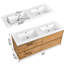 Modern 60 Inches Bathroom Vanity With Wall Mounted Floating Drawers And Resin Top Sink, Stylish Design For Ample Storage, Quiet Experience Considerate Protection,