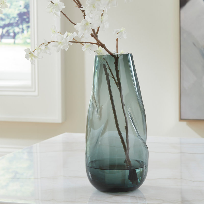 Chandani Glass Table Vase, 2 pieces, 13.25'' H x 6'' W x 6'' D