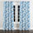 Modern Curtains - Abstract Frost Blue Geometric Grommet Curtain - 1 Panel-361432278-361432274