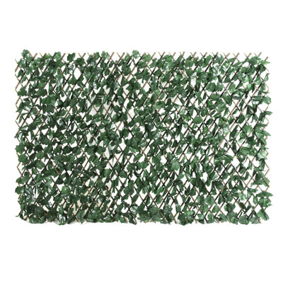Single-Sided Expandable Faux Ivy Hedge Fencing for Privacy & Landscaping