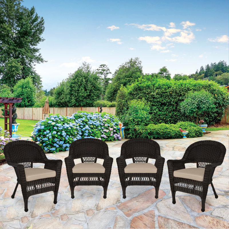 Outdoor Lounge Chair, Tan, Espresso