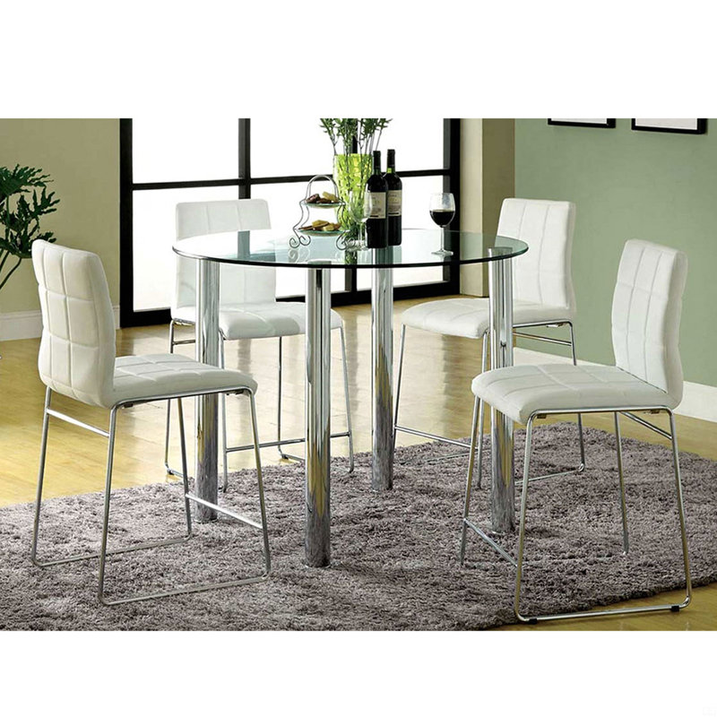 Ensemble de 2 chaises capitonnées en similicuir rembourrées