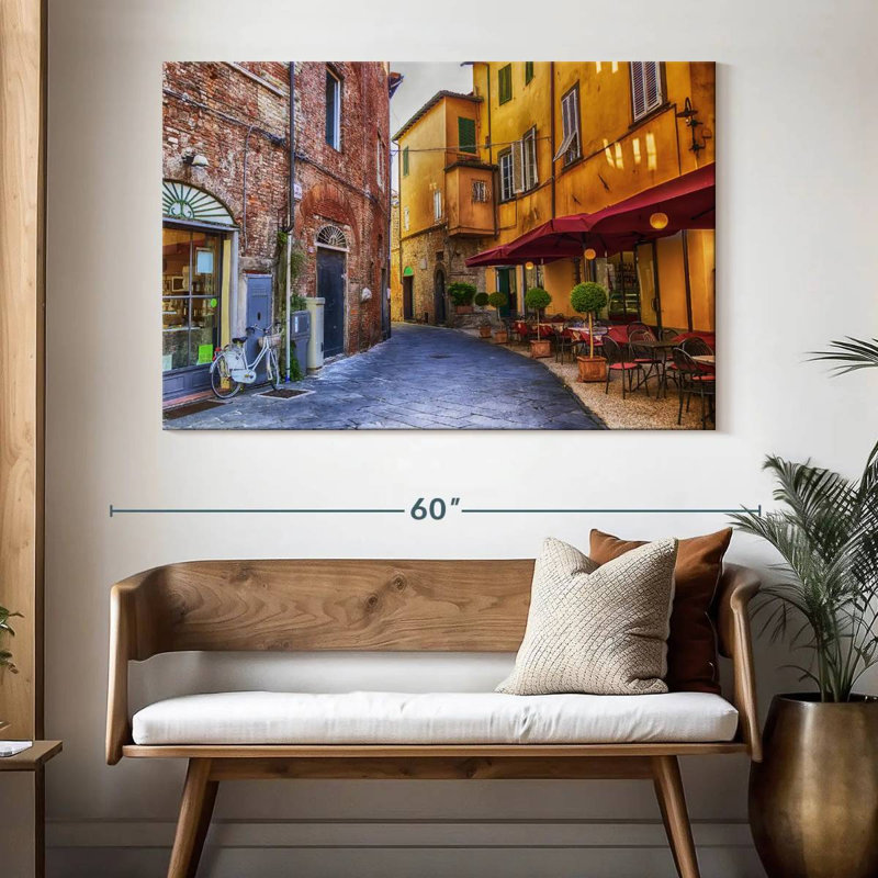 Sireci Street In Lucca, 34" H x 51" W